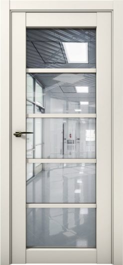 Межкомнатная дверь с экошпоном Aurum Doors Кобальт Co 23 Магнолия Прозрачное зеркало — фото 1
