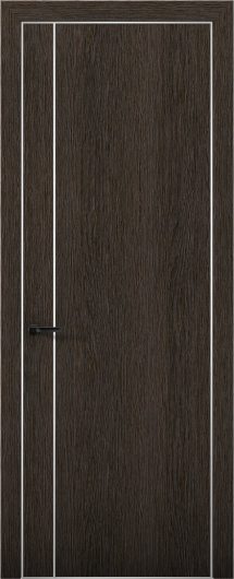 Межкомнатная дверь с экошпоном Aurum Doors Плутоний Pu 10 Дуб Темный Анодированная кромка Al — фото 1