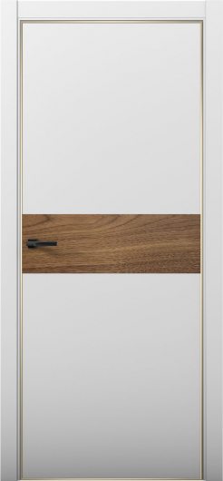 Межкомнатная дверь с экошпоном Aurum Doors Паладий Pd 5 Манхэттен Gold Edition Орех Пекан — фото 1