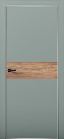 Межкомнатная дверь с экошпоном Aurum Doors Паладий Pd 5 Deep Green Анодированная кромка Al Дуб Натуральный — фото 1