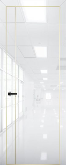 Межкомнатная дверь с экошпоном Aurum Doors Платина Pt 10 Crystall White Gold Edition — фото 1
