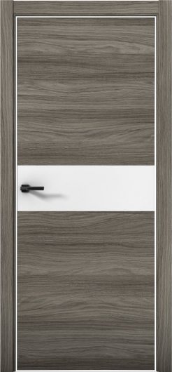 Межкомнатная дверь с экошпоном Aurum Doors Плутоний Pu 5 Дуб Миндаль Al White Аляска — фото 1
