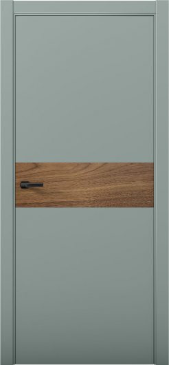 Межкомнатная дверь с экошпоном Aurum Doors Паладий Pd 5 Deep Green Кромка ABC Орех Пекан — фото 1
