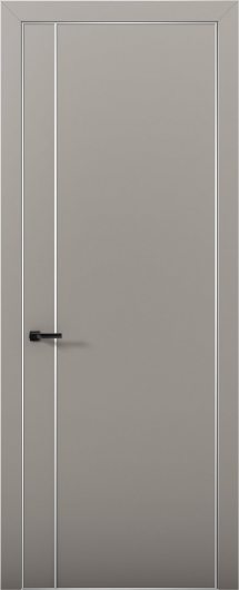 Межкомнатная дверь с экошпоном Aurum Doors Палладий Pd 10 Варм грей Анодированная кромка Al — фото 1