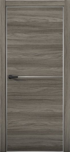 Межкомнатная дверь с экошпоном Aurum Doors Плутоний Pu 2 Дуб Миндаль Анодированная кромка Al — фото 1