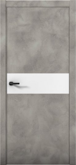 Межкомнатная дверь с экошпоном Aurum Doors Плутоний Pu 5 Бетон LOFT Кромка ABC Аляска — фото 1