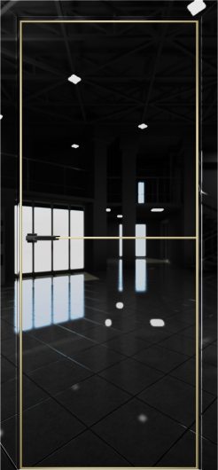 Межкомнатная дверь с экошпоном Aurum Doors Платина Pt 2 Crystall Black Gold Edition — фото 1