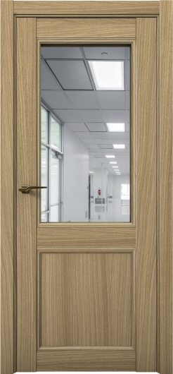 Межкомнатная дверь с экошпоном Aurum Doors Кобальт Co 33 Дуб Светлый Зеркало — фото 1