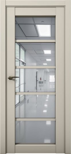 Межкомнатная дверь с экошпоном Aurum Doors Кобальт Co 23 Силк грей Зеркало — фото 1