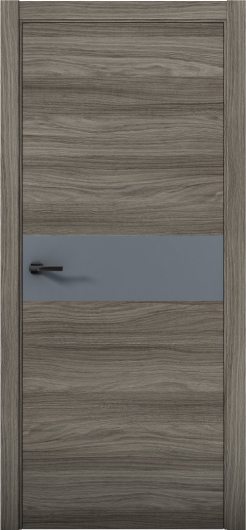 Межкомнатная дверь с экошпоном Aurum Doors Плутоний Pu 5 Дуб Миндаль Кромка ABC Антрацит — фото 1