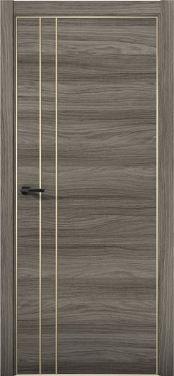 Межкомнатная дверь с экошпоном Aurum Doors Плутоний Pu 4 Дуб Миндаль Gold Edition — фото 1