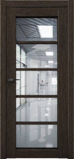 Межкомнатная дверь с экошпоном Aurum Doors Кобальт Co 23 Дуб Темный Прозрачное зеркало — фото 1