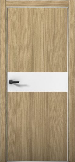Межкомнатная дверь с экошпоном Aurum Doors Плутоний Pu 5 Дуб Светлый Анодированная кромка Al Аляска — фото 1