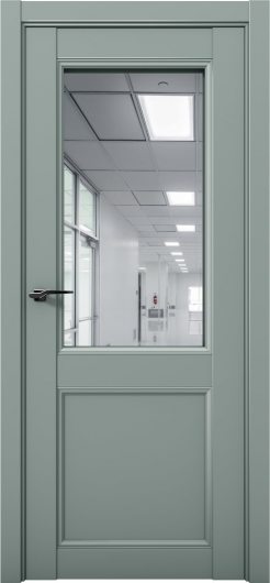 Межкомнатная дверь с экошпоном Aurum Doors Кобальт Co 33 Deep Green Зеркало — фото 1