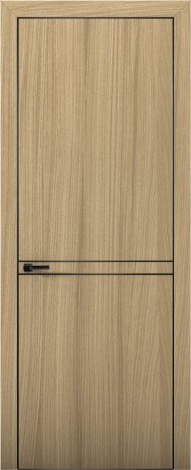 Межкомнатная дверь с экошпоном Aurum Doors Плутоний Pu 9 Дуб Светлый Black Edition — фото 1