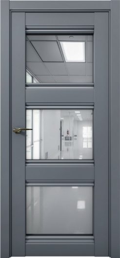 Межкомнатная дверь с экошпоном Aurum Doors Кобальт Co 24 Антрацит Зеркало — фото 1
