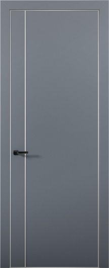 Межкомнатная дверь с экошпоном Aurum Doors Палладий Pd 10 Антрацит Анодированная кромка Al — фото 1