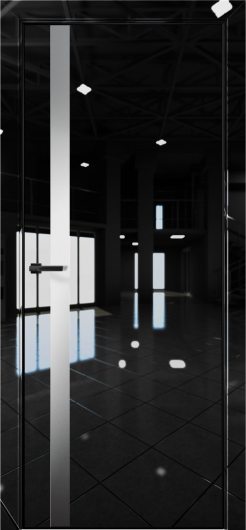 Межкомнатная дверь с экошпоном Aurum Doors Платина Pt 7 Crystall Black Black Edition Сильвер грей — фото 1