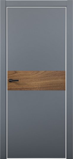 Межкомнатная дверь с экошпоном Aurum Doors Паладий Pd 5 Антрацит Al White Орех Пекан — фото 1