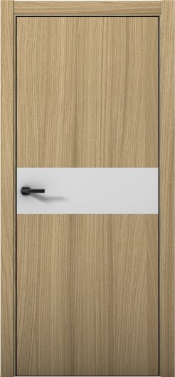 Межкомнатная дверь с экошпоном Aurum Doors Плутоний Pu 5 Дуб Светлый Black Edition Манхэттен — фото 1