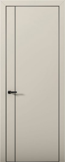 Межкомнатная дверь с экошпоном Aurum Doors Палладий Pd 10 Силк Грей Black Edition — фото 1