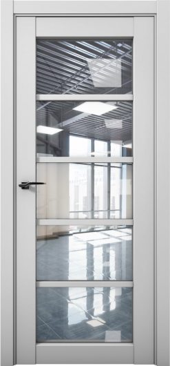 Межкомнатная дверь с экошпоном Aurum Doors Кобальт Co 23 Манхэттен Прозрачное стекло — фото 1