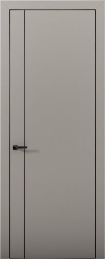 Межкомнатная дверь с экошпоном Aurum Doors Палладий Pd 10 Варм грей Black Edition — фото 1