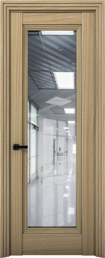 Межкомнатная дверь с экошпоном Aurum Doors Кобальт Co 38 Дуб Светлый Прозрачное зеркало — фото 1