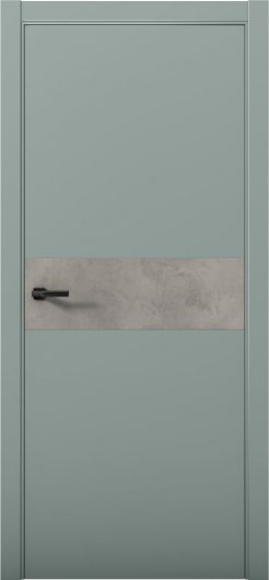 Межкомнатная дверь с экошпоном Aurum Doors Паладий Pd 5 Deep Green Кромка ABC Бетон LOFT — фото 1