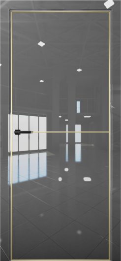 Межкомнатная дверь с экошпоном Aurum Doors Платина Pt 2 Crystall Gray Gold Edition — фото 1