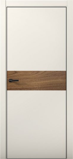 Межкомнатная дверь с экошпоном Aurum Doors Паладий Pd 5 Магнолия Black Edition Орех Пекан — фото 1
