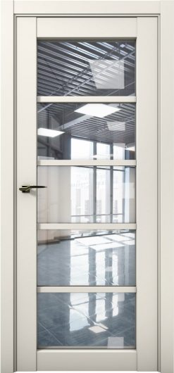 Межкомнатная дверь с экошпоном Aurum Doors Кобальт Co 23 Магнолия Прозрачное стекло — фото 1