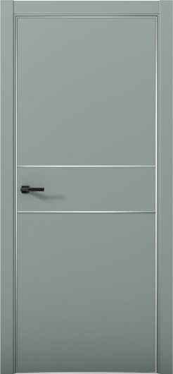Межкомнатная дверь с экошпоном Aurum Doors Паладий Pd 3 Deep Green Анодированная кромка Al — фото 1