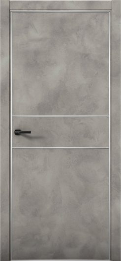 Межкомнатная дверь с экошпоном Aurum Doors Плутоний Pu 3 Бетон LOFT Анодированная кромка Al — фото 1