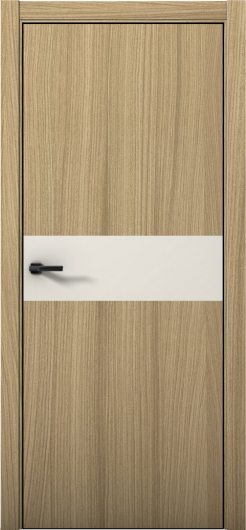 Межкомнатная дверь с экошпоном Aurum Doors Плутоний Pu 5 Дуб Светлый Black Edition Магнолия — фото 1