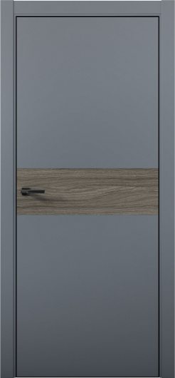 Межкомнатная дверь с экошпоном Aurum Doors Паладий Pd 5 Антрацит Black Edition Дуб Миндаль — фото 1