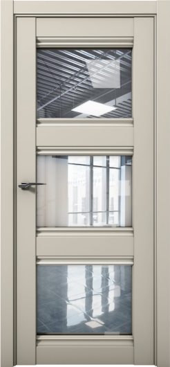 Межкомнатная дверь с экошпоном Aurum Doors Кобальт Co 24 Силк грей Прозрачное стекло — фото 1