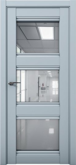 Межкомнатная дверь с экошпоном Aurum Doors Кобальт Co 24 Deep Blue Зеркало — фото 1