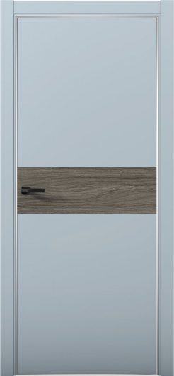 Межкомнатная дверь с экошпоном Aurum Doors Паладий Pd 5 Deep Blue Анодированная кромка Al Дуб Миндаль — фото 1