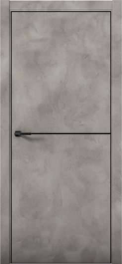 Межкомнатная дверь с экошпоном Aurum Doors Плутоний Pu 2 Бетон LOFT Black Edition — фото 1