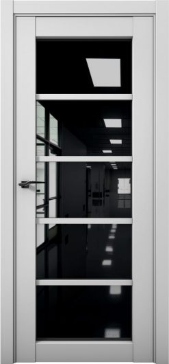 Межкомнатная дверь с экошпоном Aurum Doors Кобальт Co 23 Манхэттен Черный лакобель — фото 1