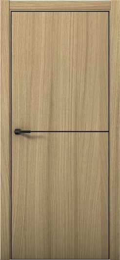 Межкомнатная дверь с экошпоном Aurum Doors Плутоний Pu 2 Дуб Светлый Black Edition — фото 1