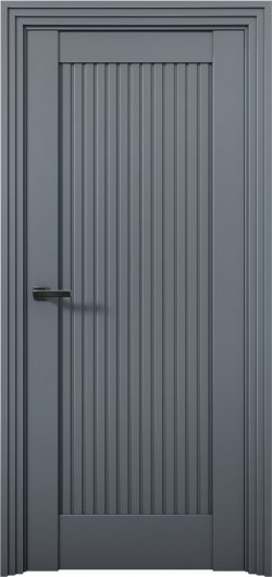 Межкомнатная дверь с экошпоном Aurum Doors Никель Ni 1 Антрацит — фото 1