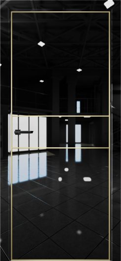 Межкомнатная дверь с экошпоном Aurum Doors Платина Pt 3 Crystall Black Gold Edition — фото 1