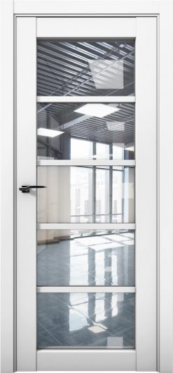 Межкомнатная дверь с экошпоном Aurum Doors Кобальт Co 23 Аляска Прозрачное стекло — фото 1