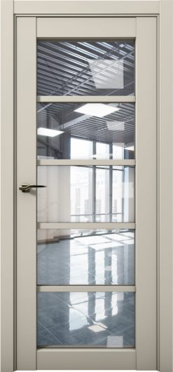 Межкомнатная дверь с экошпоном Aurum Doors Кобальт Co 23 Силк грей Прозрачное стекло — фото 1