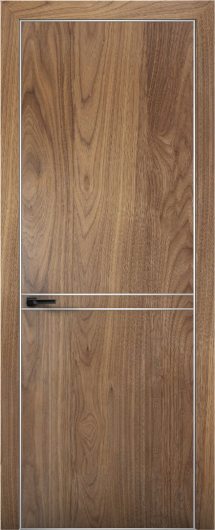 Межкомнатная дверь с экошпоном Aurum Doors Плутоний Pu 9 Орех Пекан Анодированная кромка Al — фото 1