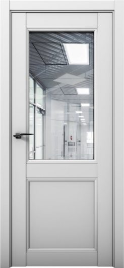 Межкомнатная дверь с экошпоном Aurum Doors Кобальт Co 33 Манхэттен Прозрачное зеркало — фото 1