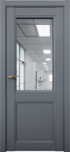 Межкомнатная дверь с экошпоном Aurum Doors Кобальт Co 33 Антрацит Зеркало — фото 1