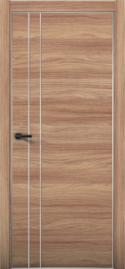 Межкомнатная дверь с экошпоном Aurum Doors Плутоний Pu 4 Дуб Натуральный Анодированная кромка Al — фото 1